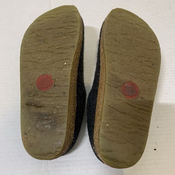 Haflinger Womens 39 Grizzley Clogs Mules Wool Felt Dark Grey - Picture 7 of 8